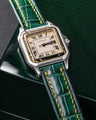 Bespoke Watch Strap in Hunter Green Crocodile