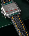 Bespoke Watch Strap in Hunter Green Crocodile