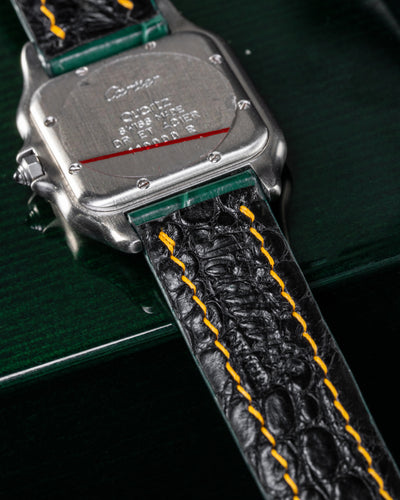 Bespoke Watch Strap in Hunter Green Crocodile