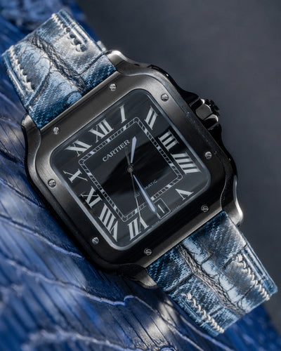 Bespoke Watch Strap in Denim Crocodile