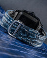 Bespoke Watch Strap in Denim Crocodile