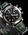 Bespoke Watch Strap in Juniper Green Alligator