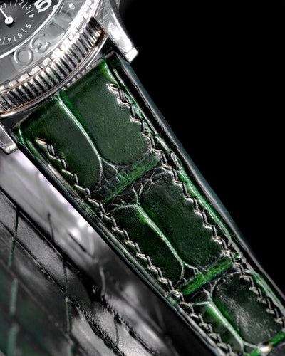 Bespoke Watch Strap in Juniper Green Alligator