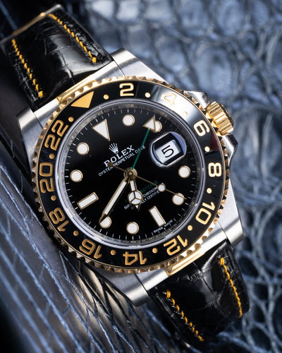 Bespoke Watch Strap in Black Crocodile