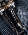 Bespoke Watch Strap in Black Crocodile