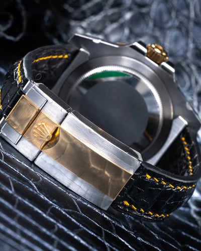 Bespoke Watch Strap in Black Crocodile