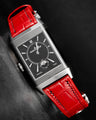 Bespoke Watch Strap In Ferrari Red Crocodile