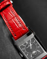 Bespoke Watch Strap In Ferrari Red Crocodile