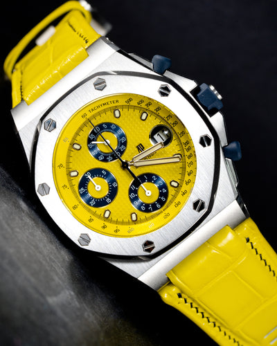Bespoke Watch Strap in Yellow Crocodile