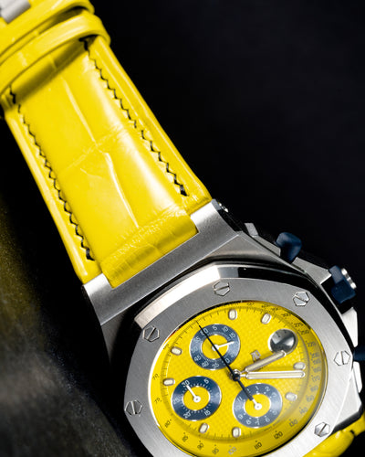 Bespoke Watch Strap in Yellow Crocodile