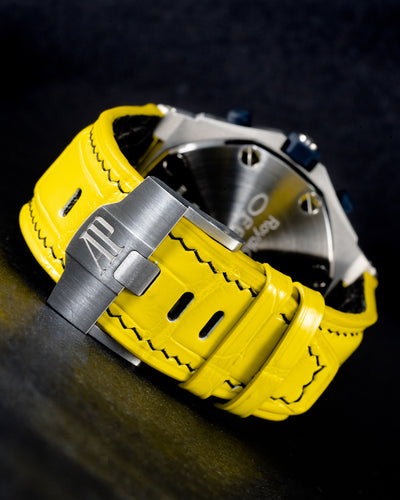 Bespoke Watch Strap in Yellow Crocodile