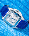 Bespoke Watch Strap in Electric Blue Crocodile