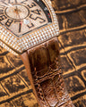 Bespoke Watch Strap in Champagne Rose Gold Crocodile