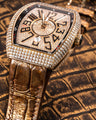 Bespoke Watch Strap in Champagne Rose Gold Crocodile
