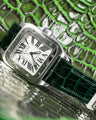 Bespoke Watch Strap in Hunter Green Crocodile