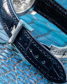 Bespoke Watch Strap in Navy Blue Crocodile