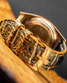 Bespoke Watch Strap in Gold Brushed Alligator