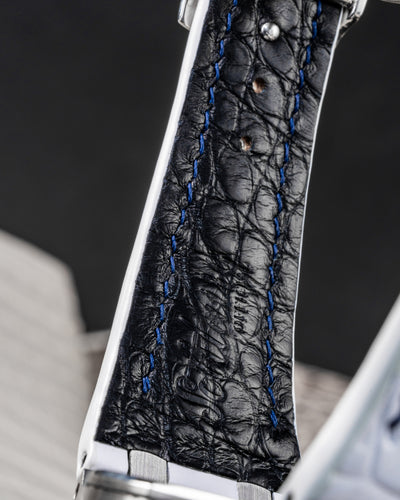 Bespoke Watch Strap in White Crocodile