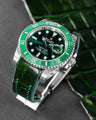 Bespoke Watch Strap in Emerald Green Crocodile