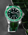 Bespoke Watch Strap in Emerald Green Crocodile