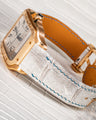 Bespoke Watch Strap in Natural Himalayan Crocodile