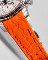 Bespoke Watch Strap in Volcanic Orange Alligator