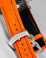 Bespoke Watch Strap in Volcanic Orange Alligator