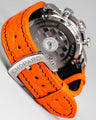 Bespoke Watch Strap in Volcanic Orange Alligator