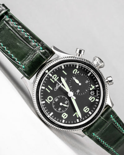 Bespoke Watch Strap in Ombre Green Crocodile