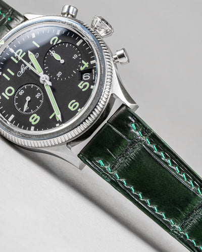 Bespoke Watch Strap in Ombre Green Crocodile