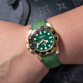 Solitaire Rubber straps in Deep Emerald Green for Rolex GMT-Master II 116718LN