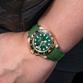 Solitaire Rubber straps in Deep Emerald Green for Rolex GMT-Master II 116718LN
