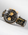 Bespoke Watch Strap in Black Gold Crocodile