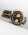 Bespoke Watch Strap in Black Gold Crocodile
