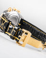 Bespoke Watch Strap in Black Gold Crocodile