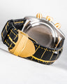 Bespoke Watch Strap in Black Gold Crocodile