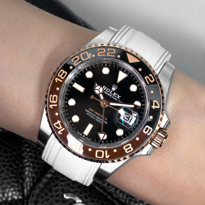 Solitaire Rubber straps in Snowy White for Rolex GMT-Master II 126711CHNR
