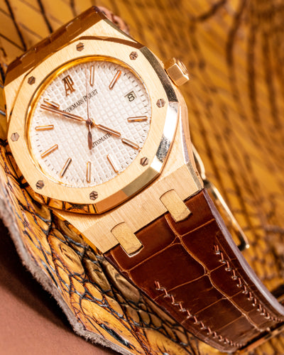 Bespoke Watch Strap in Brown Himalayan Crocodile