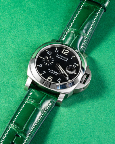 Bespoke Watch Strap in Emerald Green Crocodile