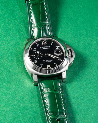 Bespoke Watch Strap in Emerald Green Crocodile