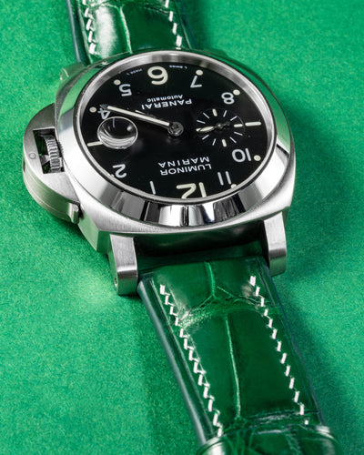 Bespoke Watch Strap in Emerald Green Crocodile
