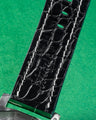 Bespoke Watch Strap in Emerald Green Crocodile
