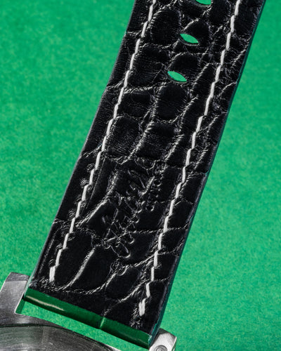 Bespoke Watch Strap in Emerald Green Crocodile