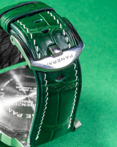 Bespoke Watch Strap in Emerald Green Crocodile