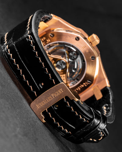 Bespoke Watch Strap in Black Crocodile