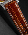 Bespoke Watch Strap in Brown Himalayan Crocodile