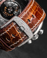 Bespoke Watch Strap in Brown Himalayan Crocodile
