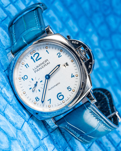 Bespoke Watch Strap in Miami Blue Crocodile