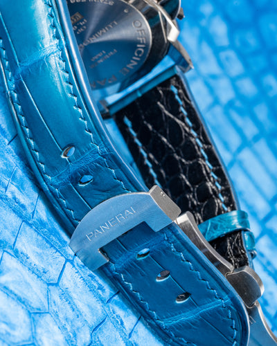 Bespoke Watch Strap in Miami Blue Crocodile