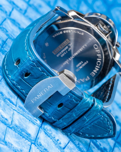 Bespoke Watch Strap in Miami Blue Crocodile